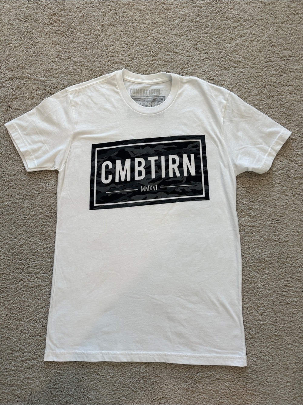 White Graphic Tee - CMBTIRN Logo